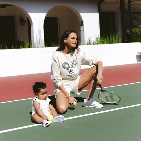 Recreational Habits Williams Cropped Crew in Cream - Picture 2 of 7